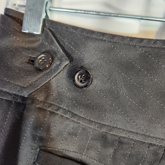 Tahari Black w/Stitching Pinstripes Wide Leg Dress Pants Size 2 - Picture 7 of 10